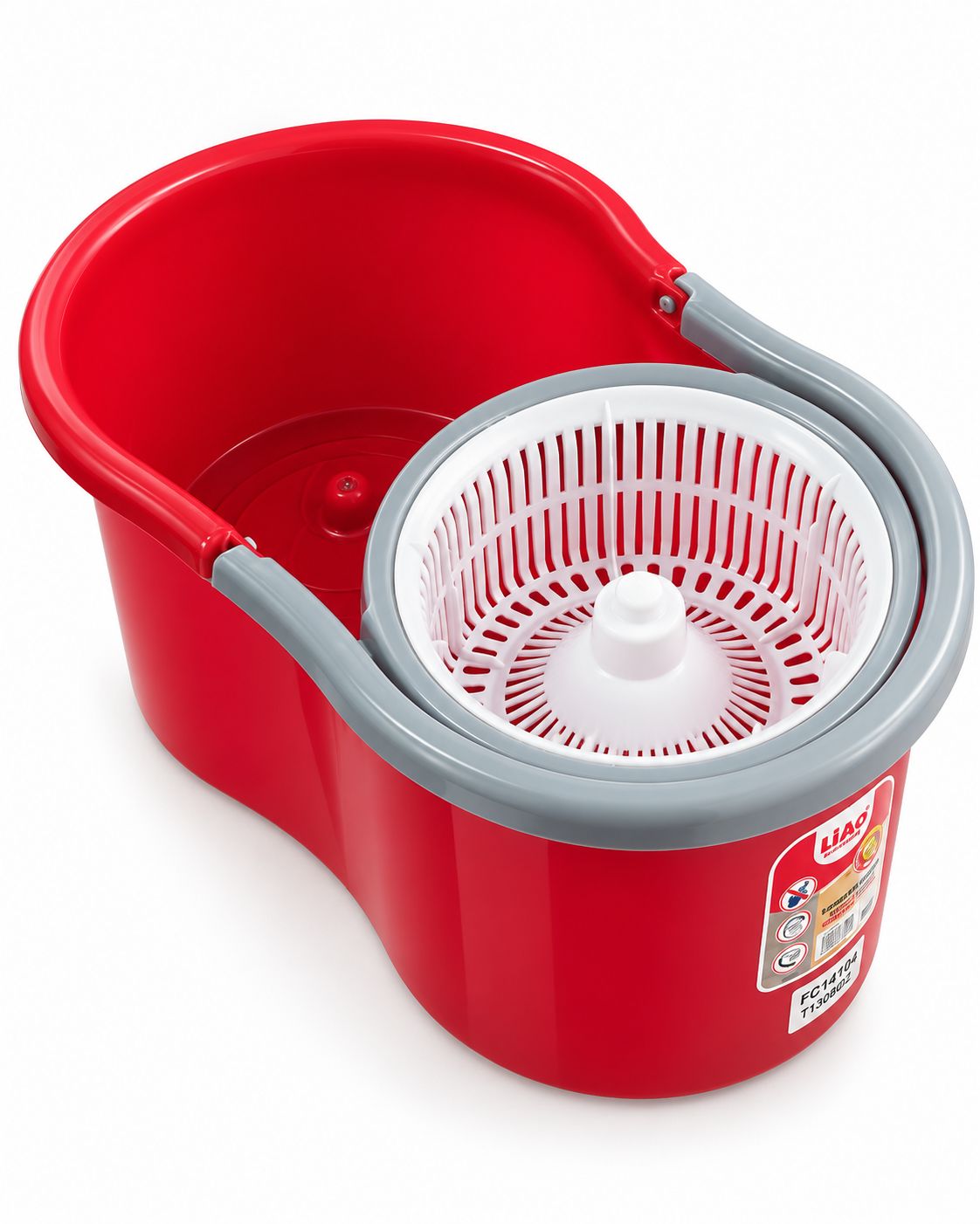 Mopa Giratoria 360° con Balde Pedal 8 L y 2 Repuestos