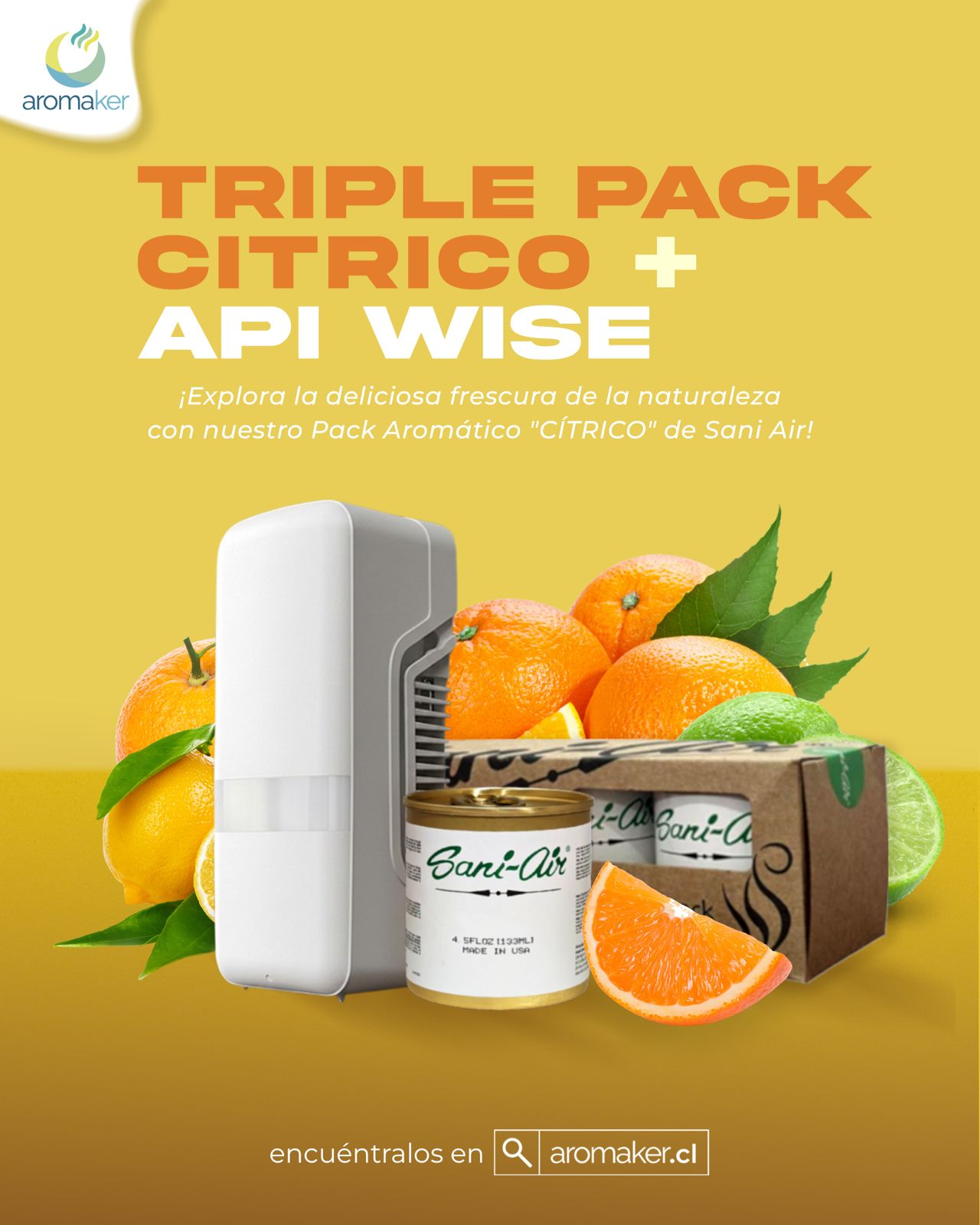 Pack WISE + Tripack Sani Air Aromas Cítricos x3