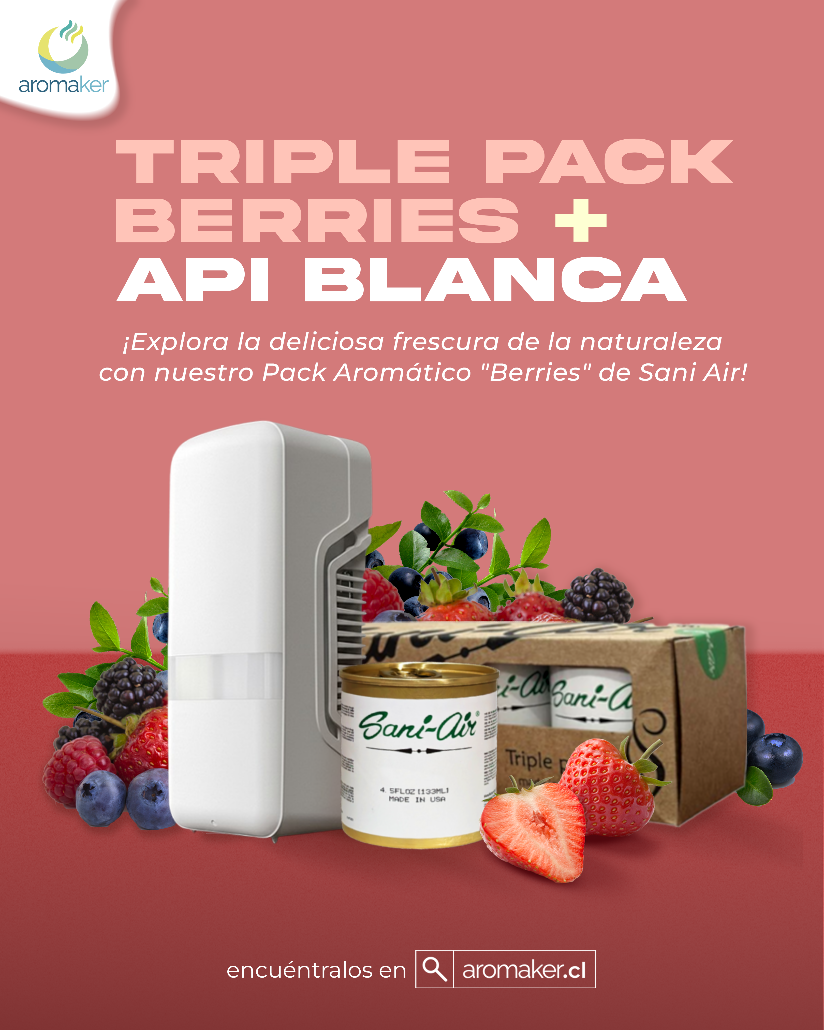 Pack WISE + Tripack Sani Air Aromas Berries x3