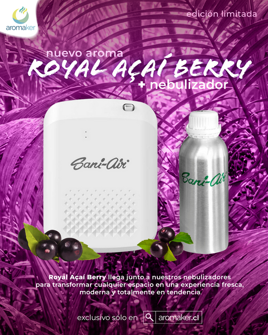 PACK AROMA + BOTELLA 200ML AROMA ACAI BERRY SANI AIR + NEBULIZADORA S