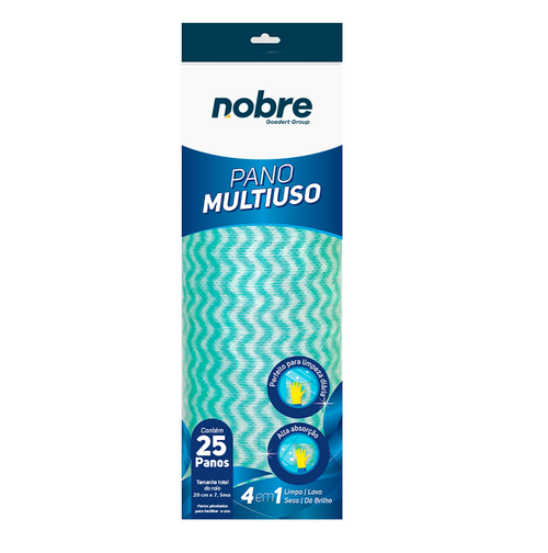 PAÑO MULTIUSOS PREPICADO ROLLO DE 25 PAÑOS 30X20 CM VERDE