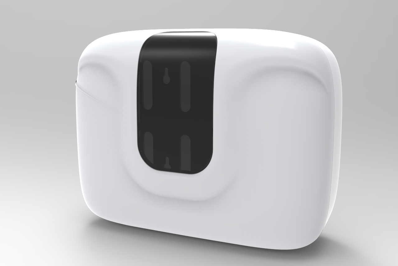 DISPENSADOR TOALLA INTERFOLIADA CORTO BLANCO CON NEGRO MODELO NUEVO