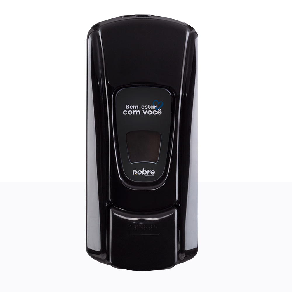 Dispensador de Jabón, Alcohol gel, Shampoo o Detergente con sistema push color negro Aromaker 400 ml